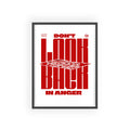 DON'T LOOK BACK IN ANGER- Sunderland AFC Fan Poster with frame.