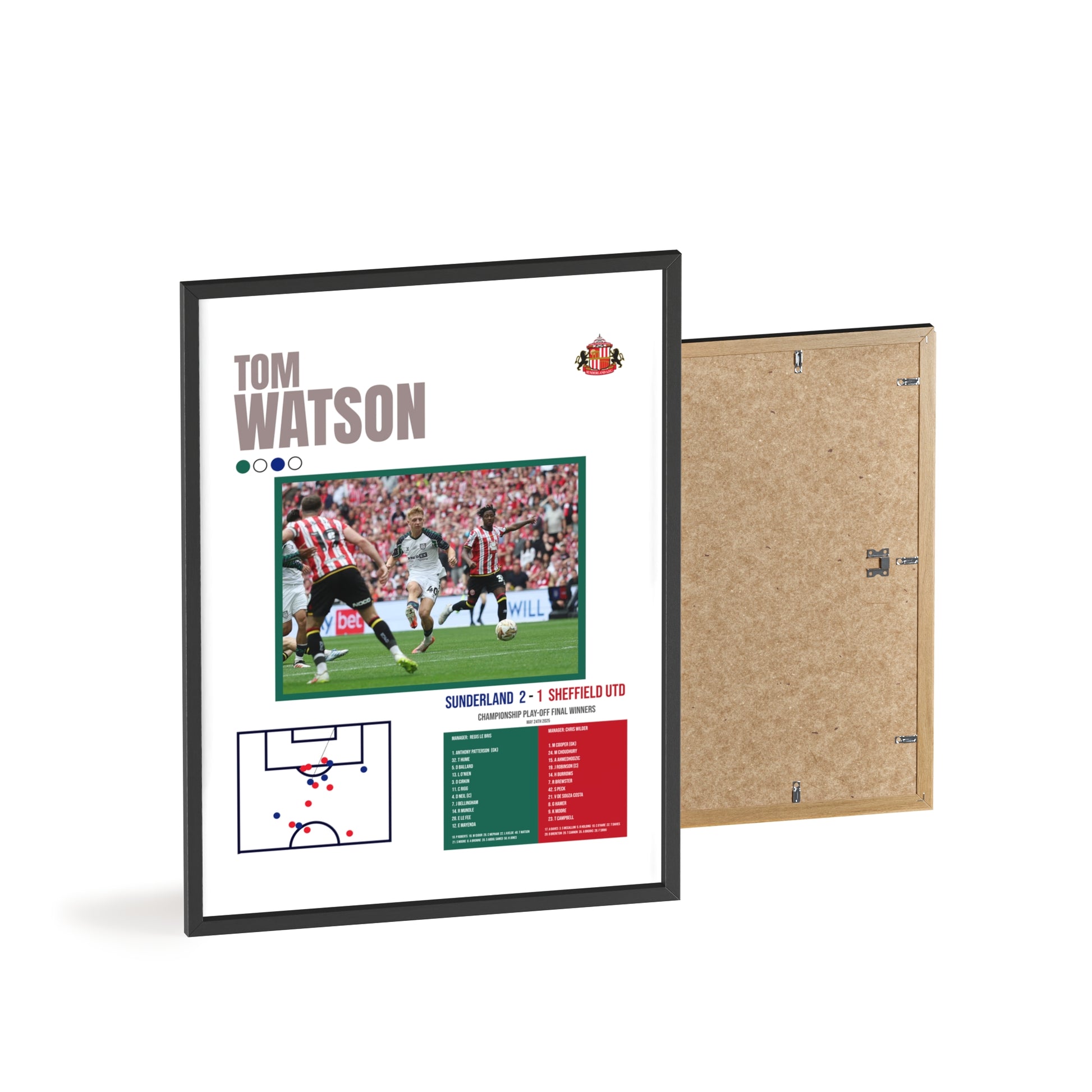 Tom Watson Wembley Play-Off Final Winner | Sunderland AFC Framed Wall Art