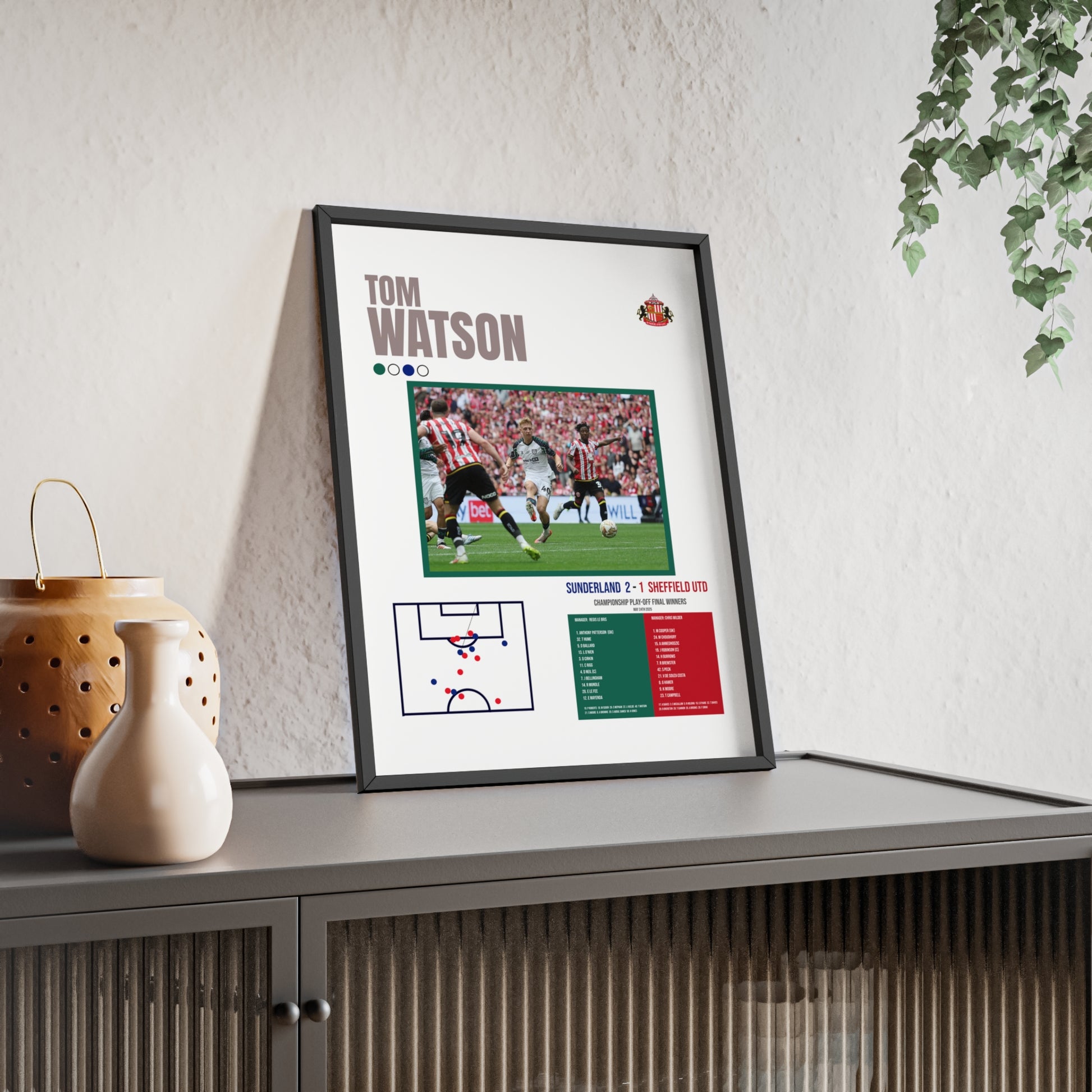 Tom Watson Wembley Play-Off Final Winner | Sunderland AFC Framed Wall Art