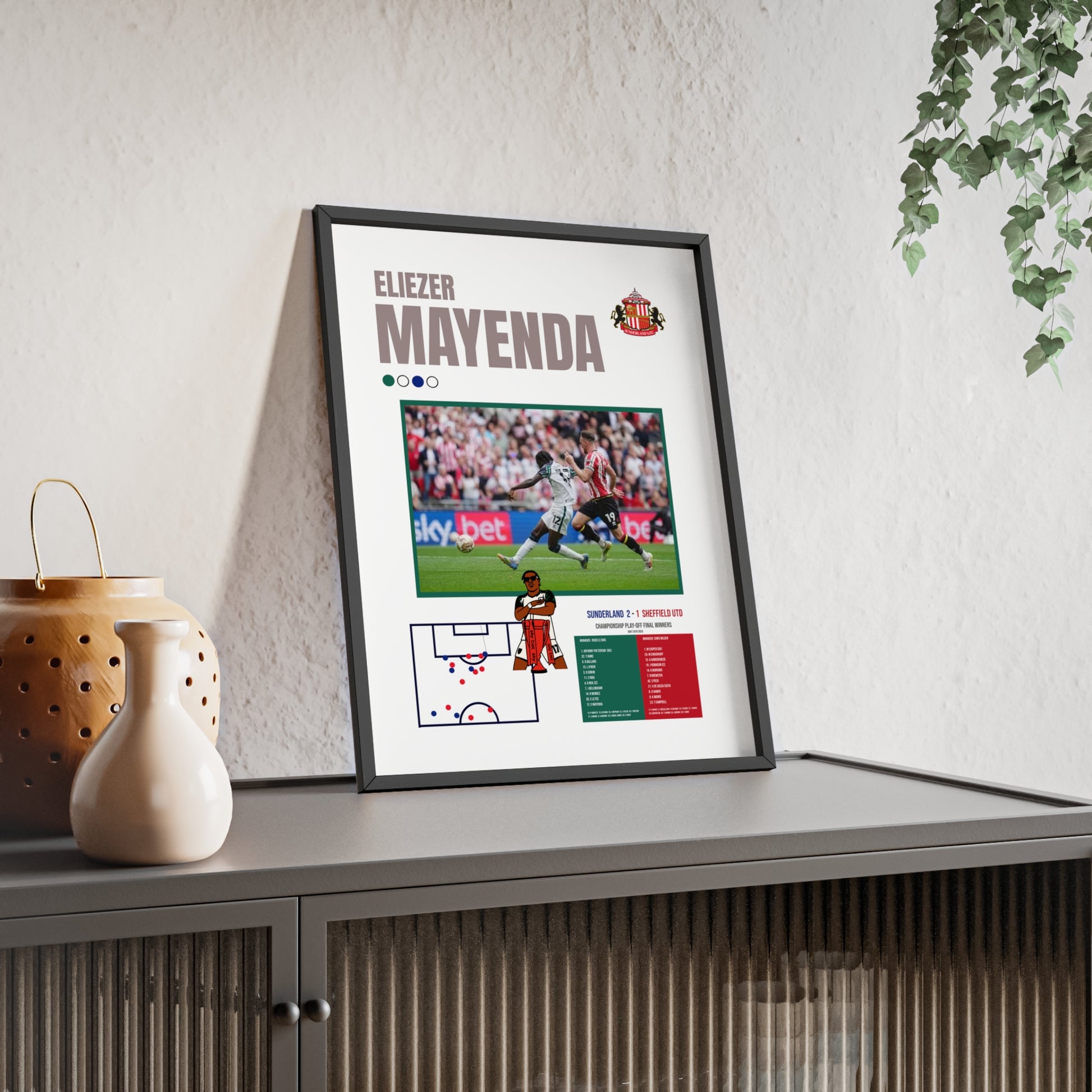 Eliezer Mayenda Wemley Play-Off Final Goal Framed Poster