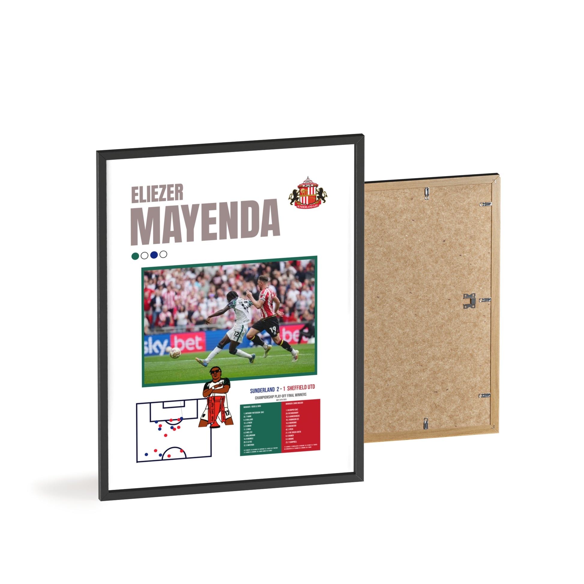 Eliezer Mayenda Wemley Play-Off Final Goal Framed Poster